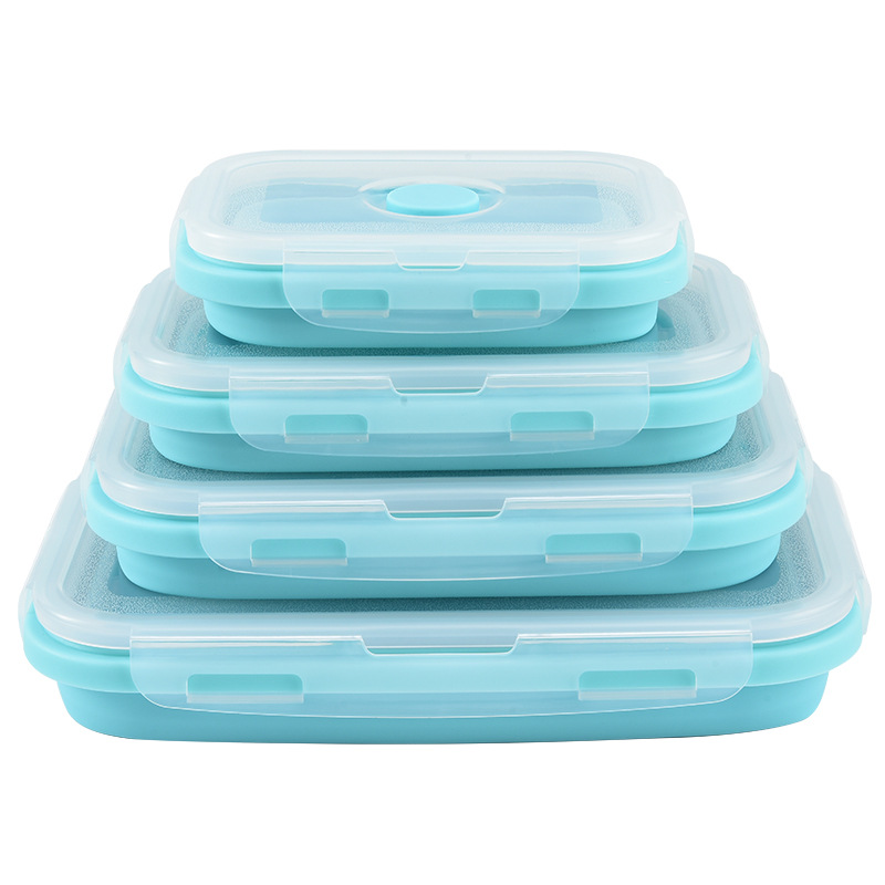 Food Storage Freezer Containers - Contenedor Plegable de Silicona para Almacenamiento