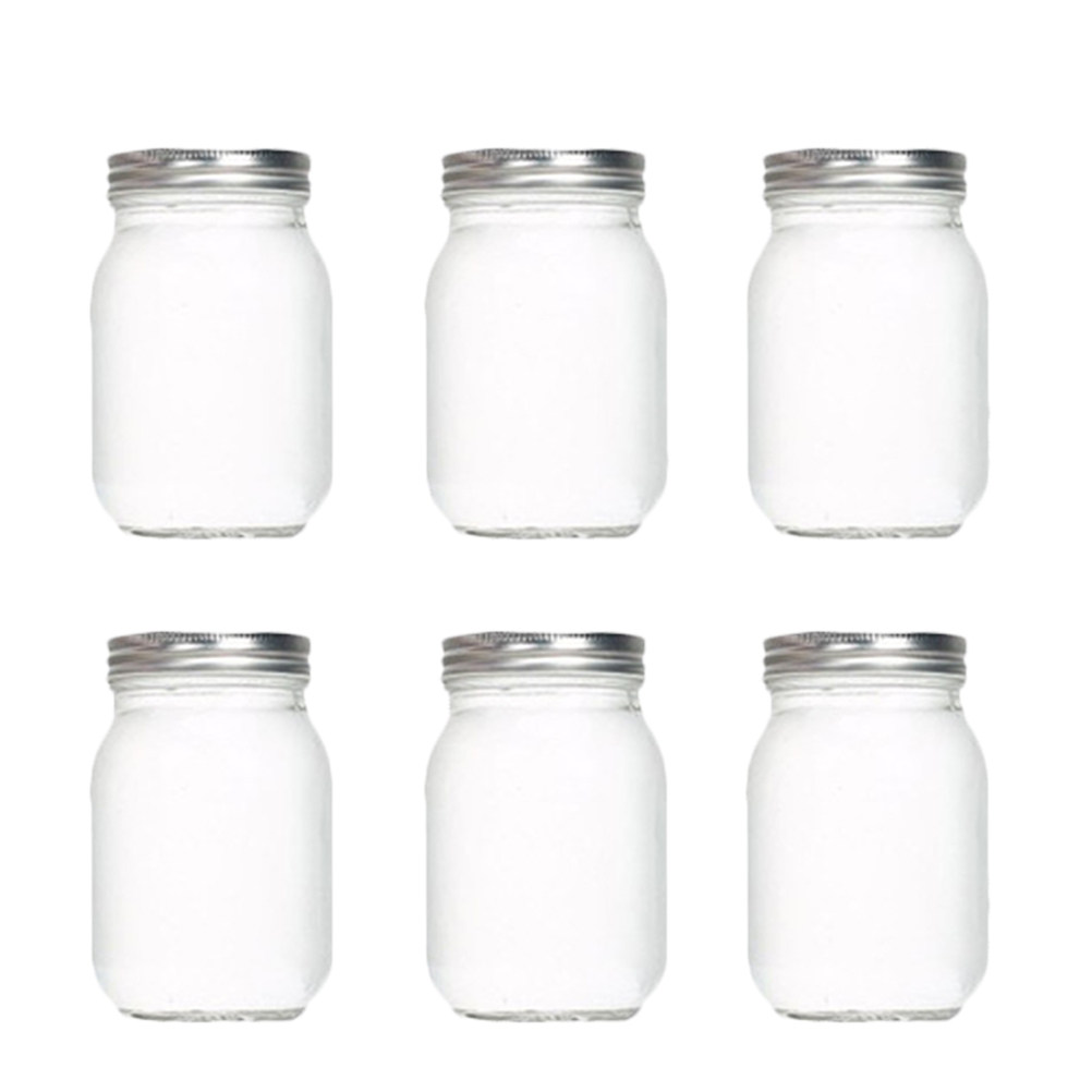 Food Storage Jars Airtight - Juego de 6 Frascos de Vidrio