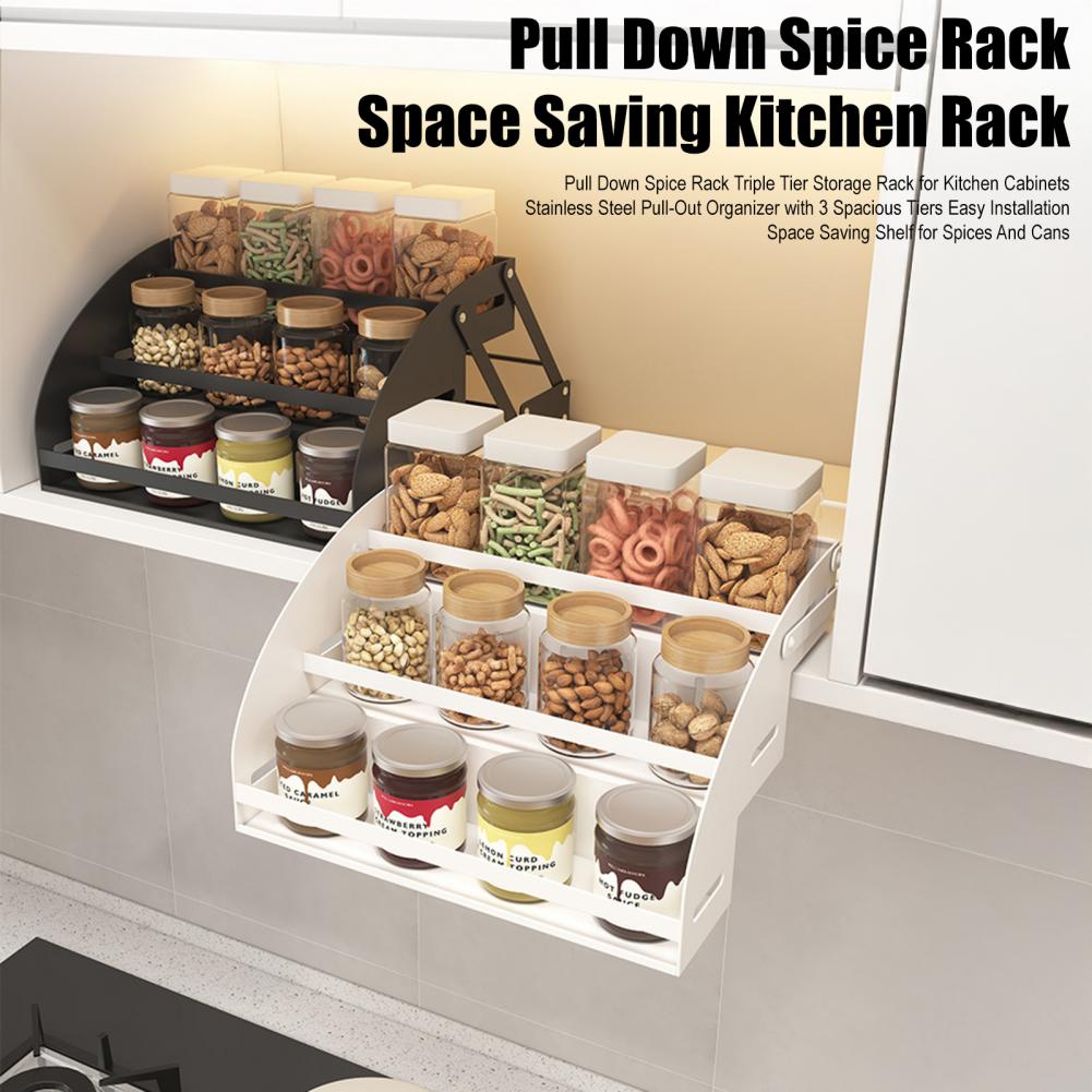 Food Storage Room - Organizador de especias de tres niveles,