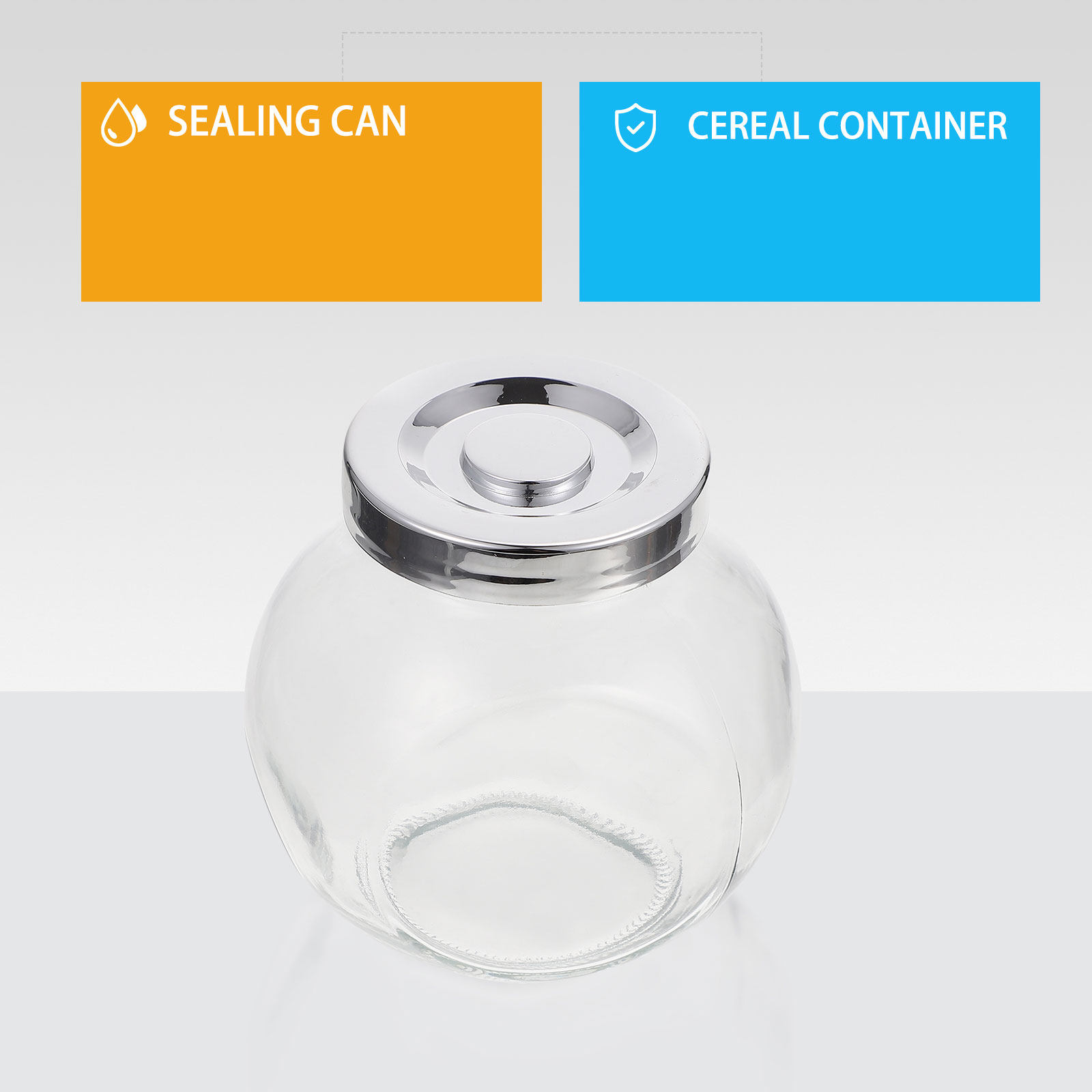 Food Storage Glass - 2 Frascos de Almacenamiento de Mermelada,