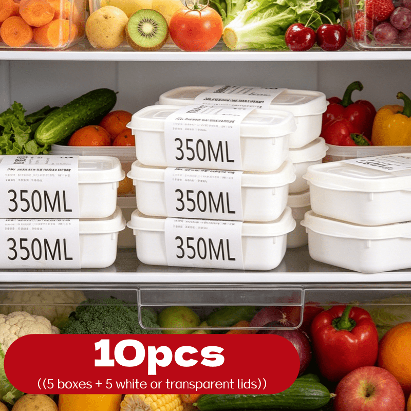 Food Storage Freezer Containers - Juego de 10 Recipientes Apilables Reutilizables