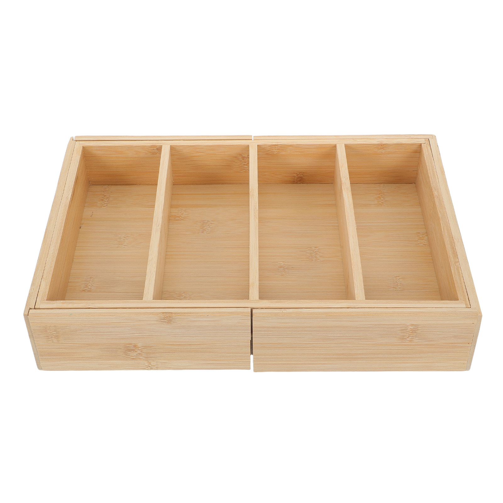Food Storage Kitchen Cabinet - Organizador de estantes expandible de bambú,