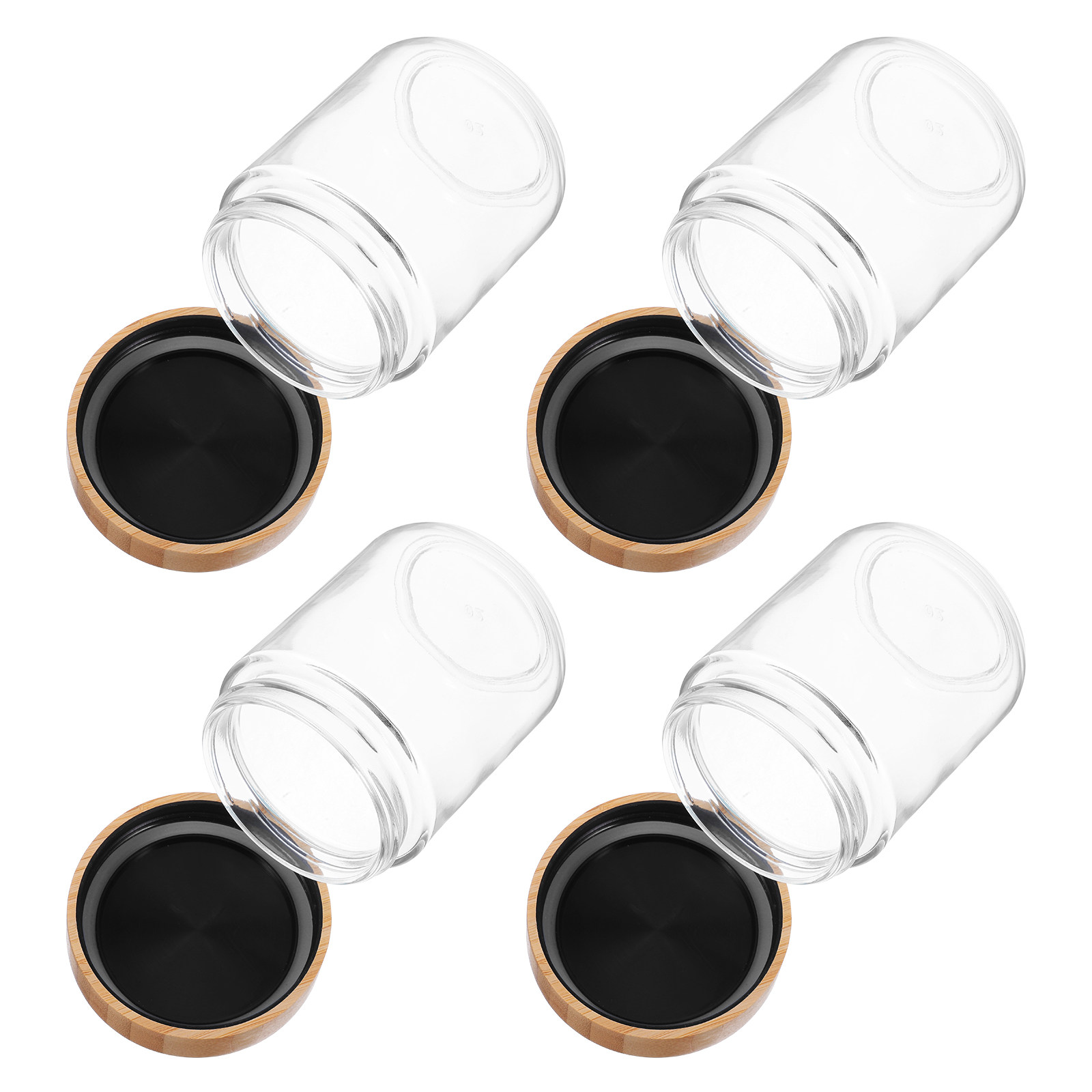 Food Storage Jars Airtight - 4 Frascos de Vidrio para Almacenamiento