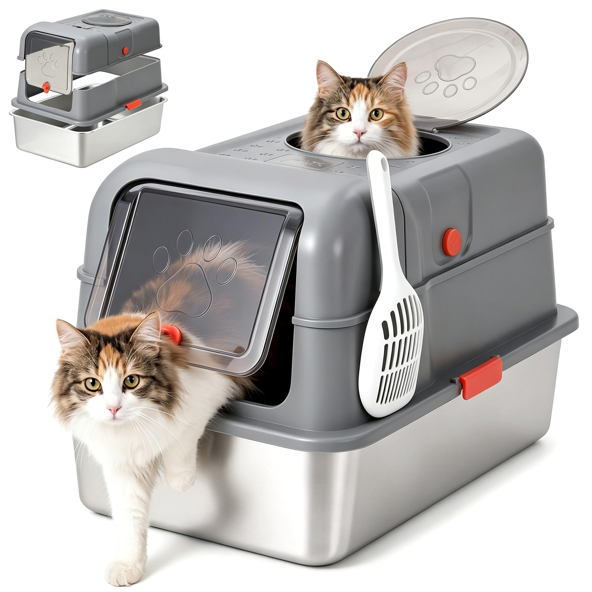 Caja de arena cerrada de acero - Food Storage Xl reseña y precio