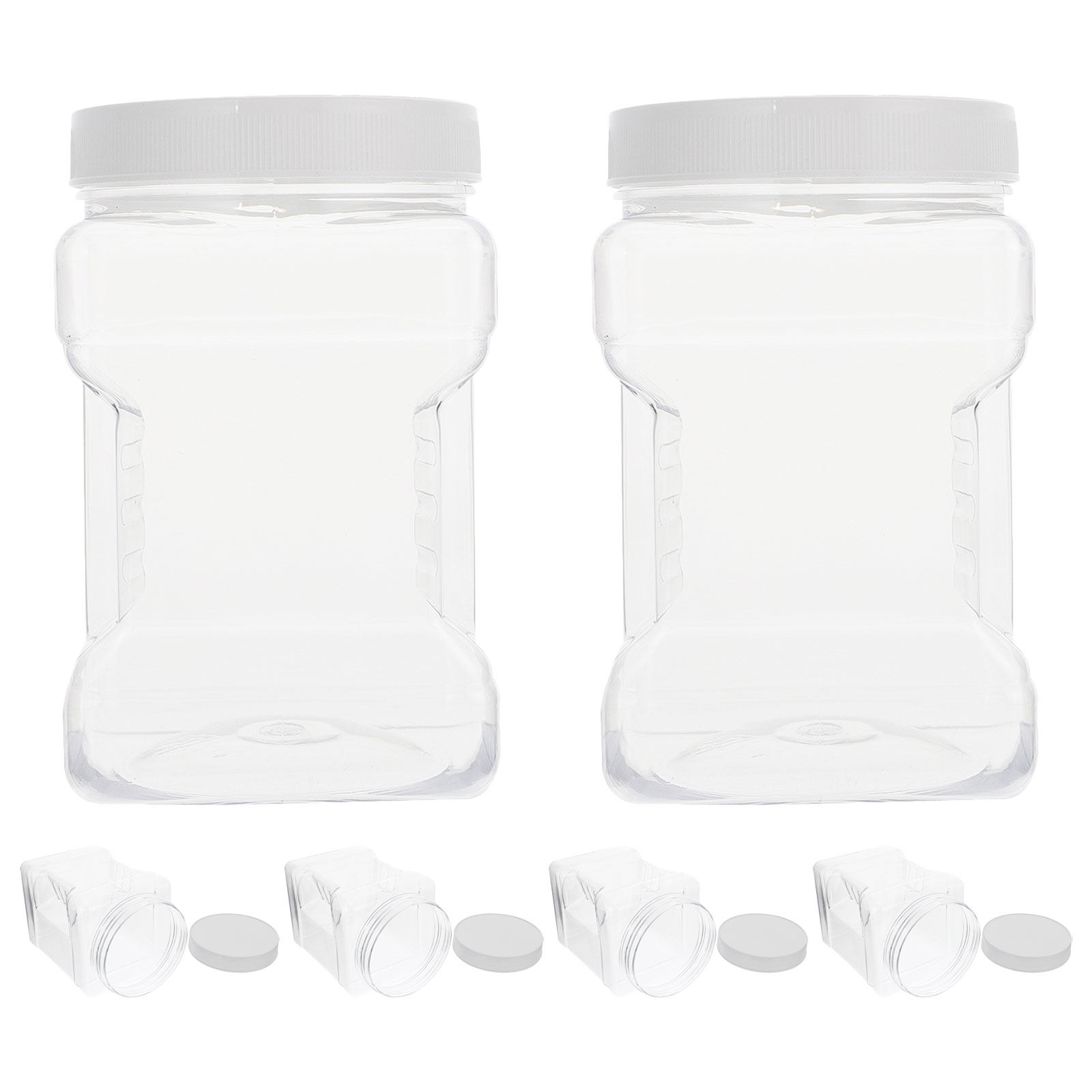 6 Recipientes Cuadrados Transp - Food Storage Jars Airtight reseña y precio
