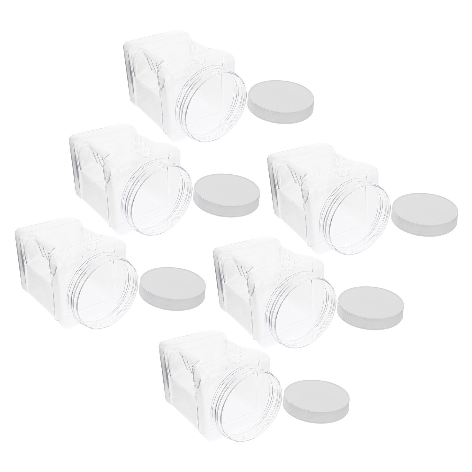 6 Recipientes Cuadrados Transp - Food Storage Jars Airtight reseña y precio
