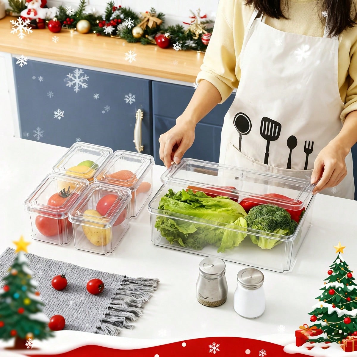Paquete de 7/14 contenedores o - Food Storage Kitchen Cabinet reseña y precio