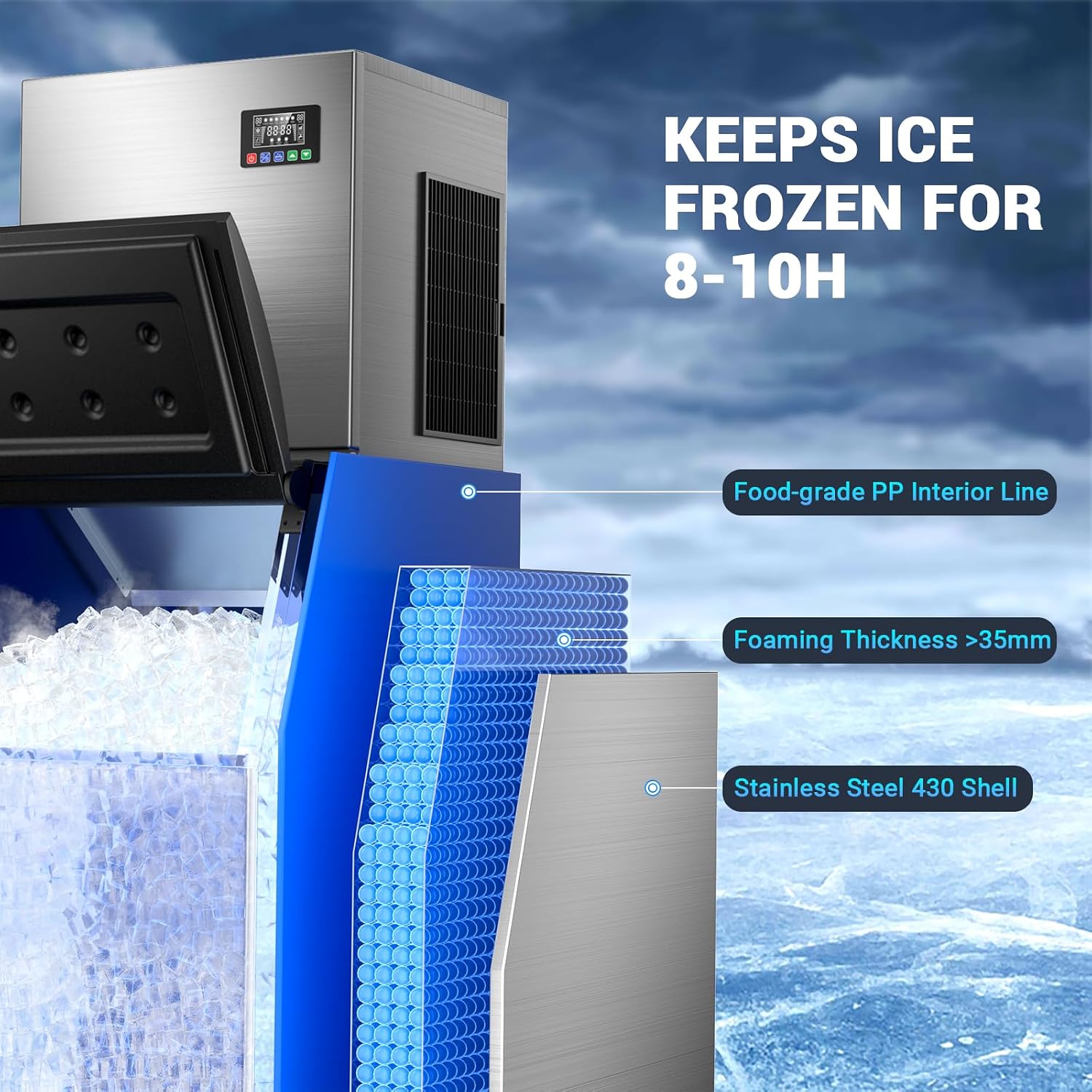 Máquina de Hielo Comercial con - Food Storage For Restaurant reseña y precio