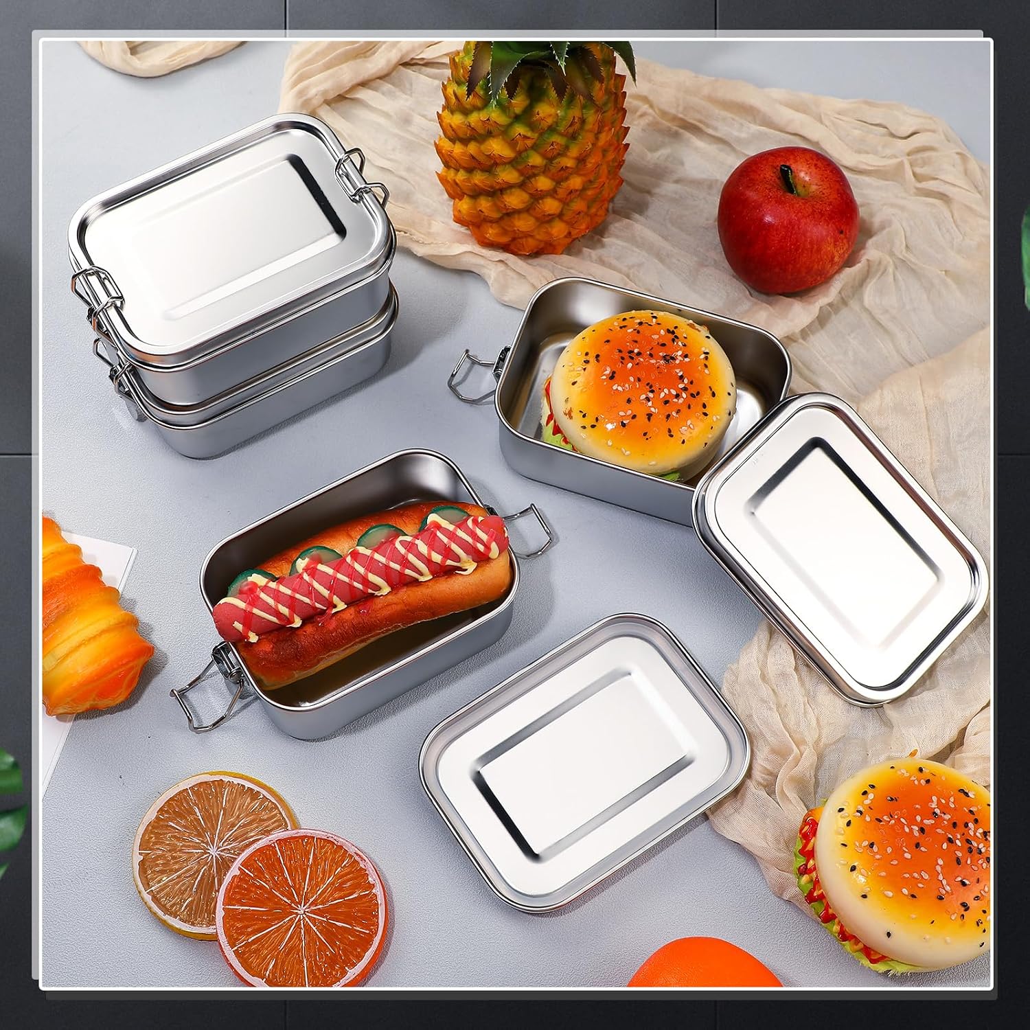Recipientes de Acero Inoxidabl - Food Storage Freezer Containers reseña y precio