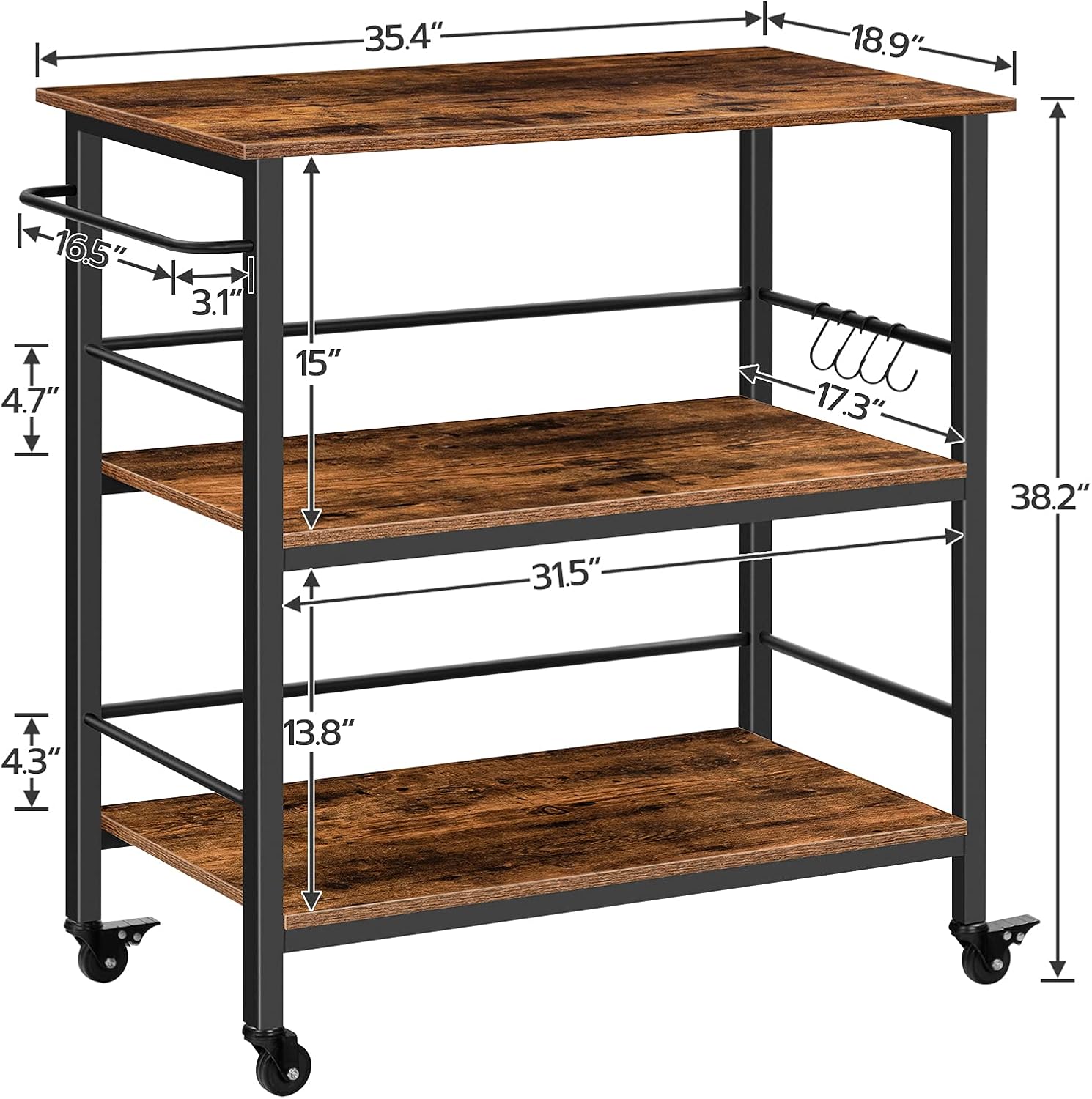 Isla de cocina industrial de 3 - Food Storage Room reseña y precio