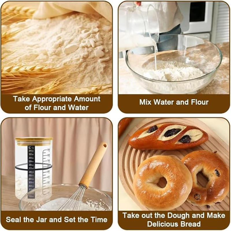 Kit de tarro de inicio de masa - Food Storage Glass reseña y precio