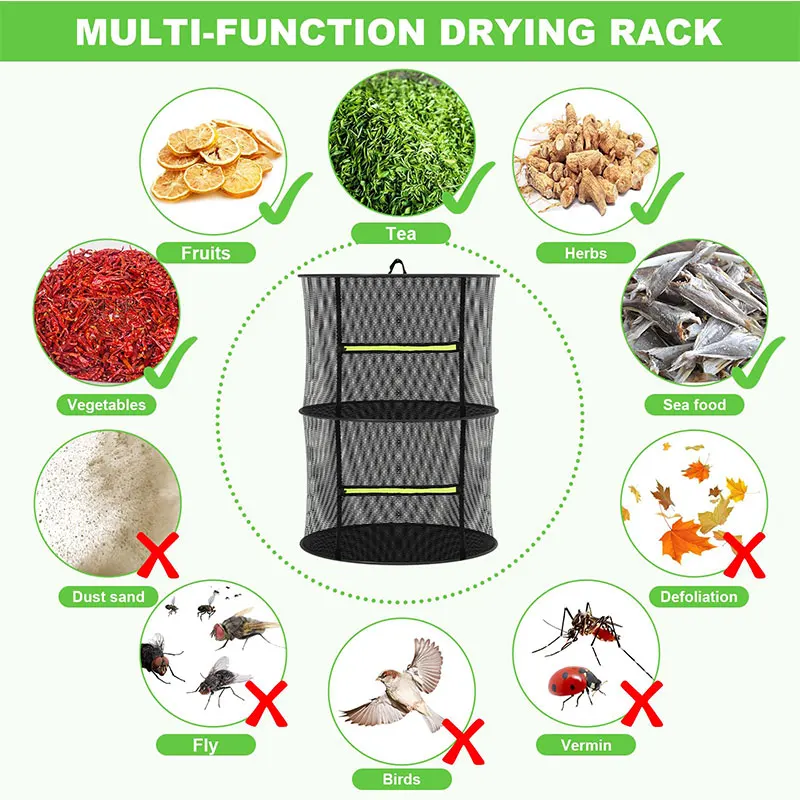 Red de Secado de Alimentos, Ma - Food Storage Net reseña y precio