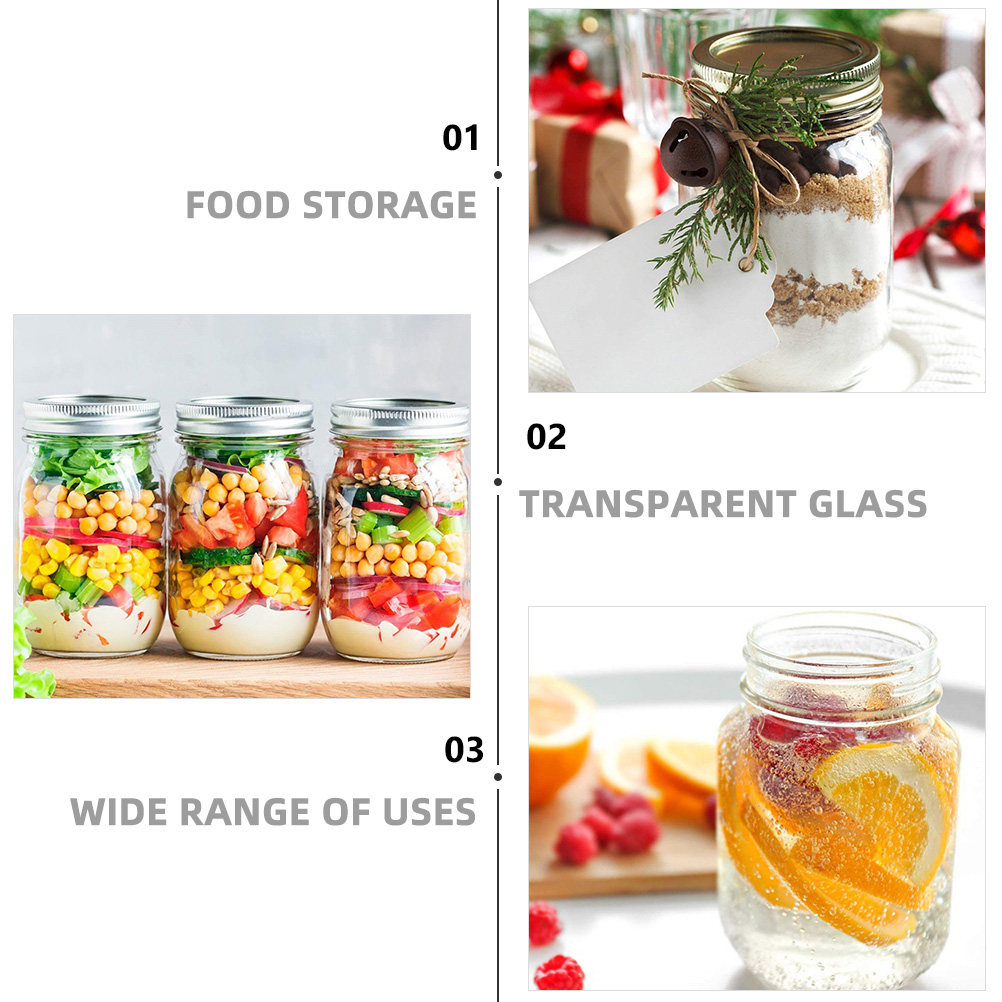 Juego de 6 Frascos de Vidrio T - Food Storage Jars Airtight reseña y precio