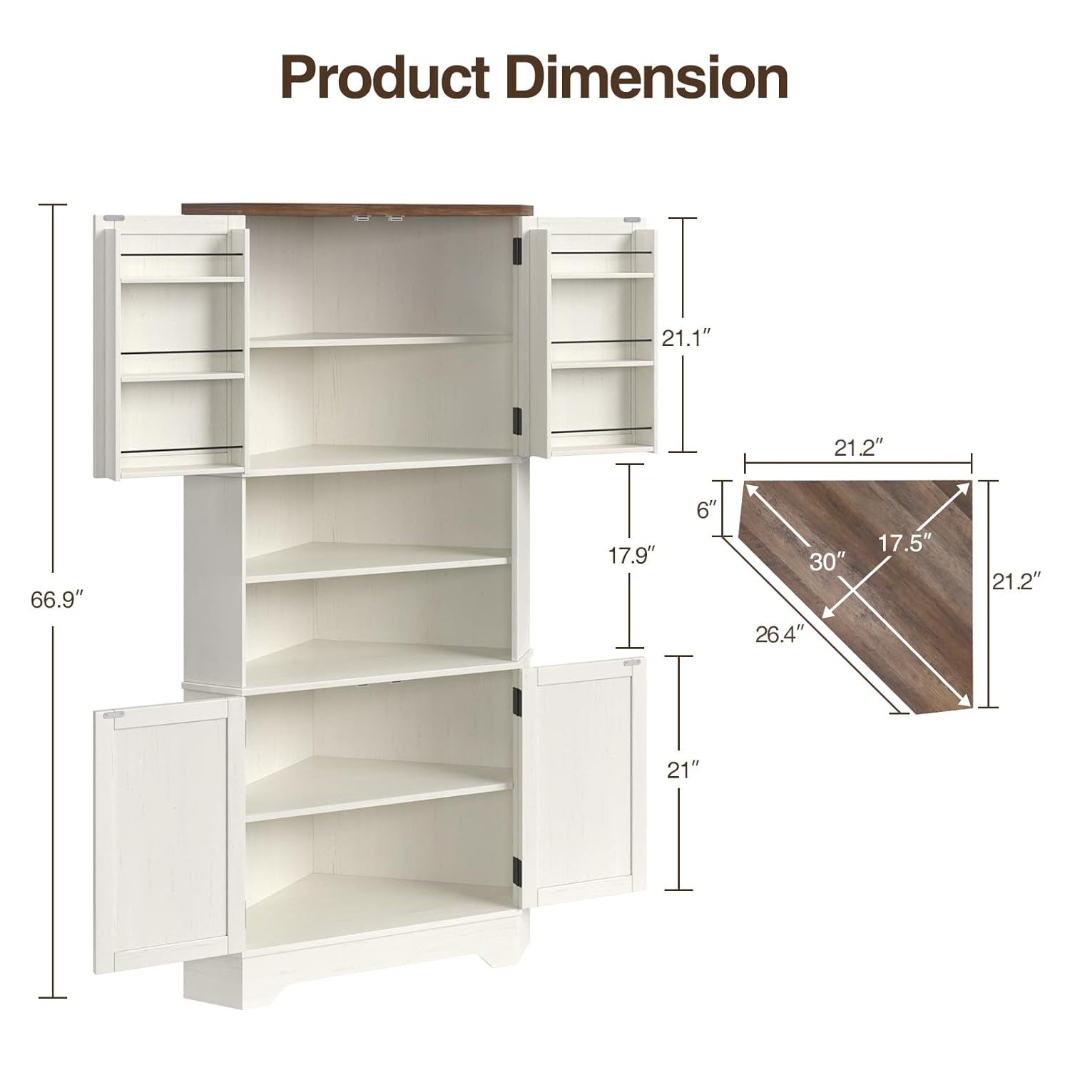 # Gabinete Esquinero, Armario  - Food Storage Kitchen Cabinet reseña y precio