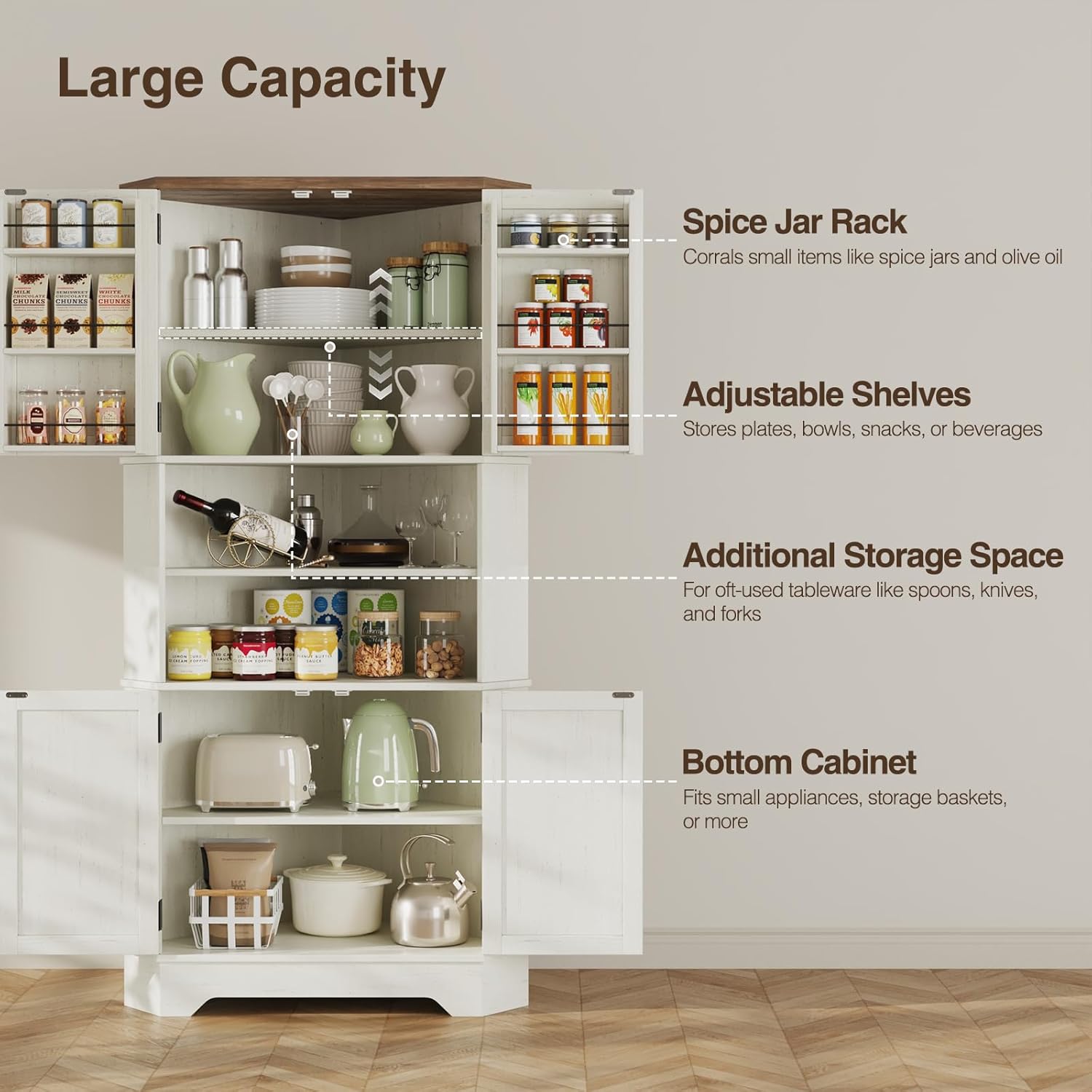 # Gabinete Esquinero, Armario  - Food Storage Kitchen Cabinet reseña y precio