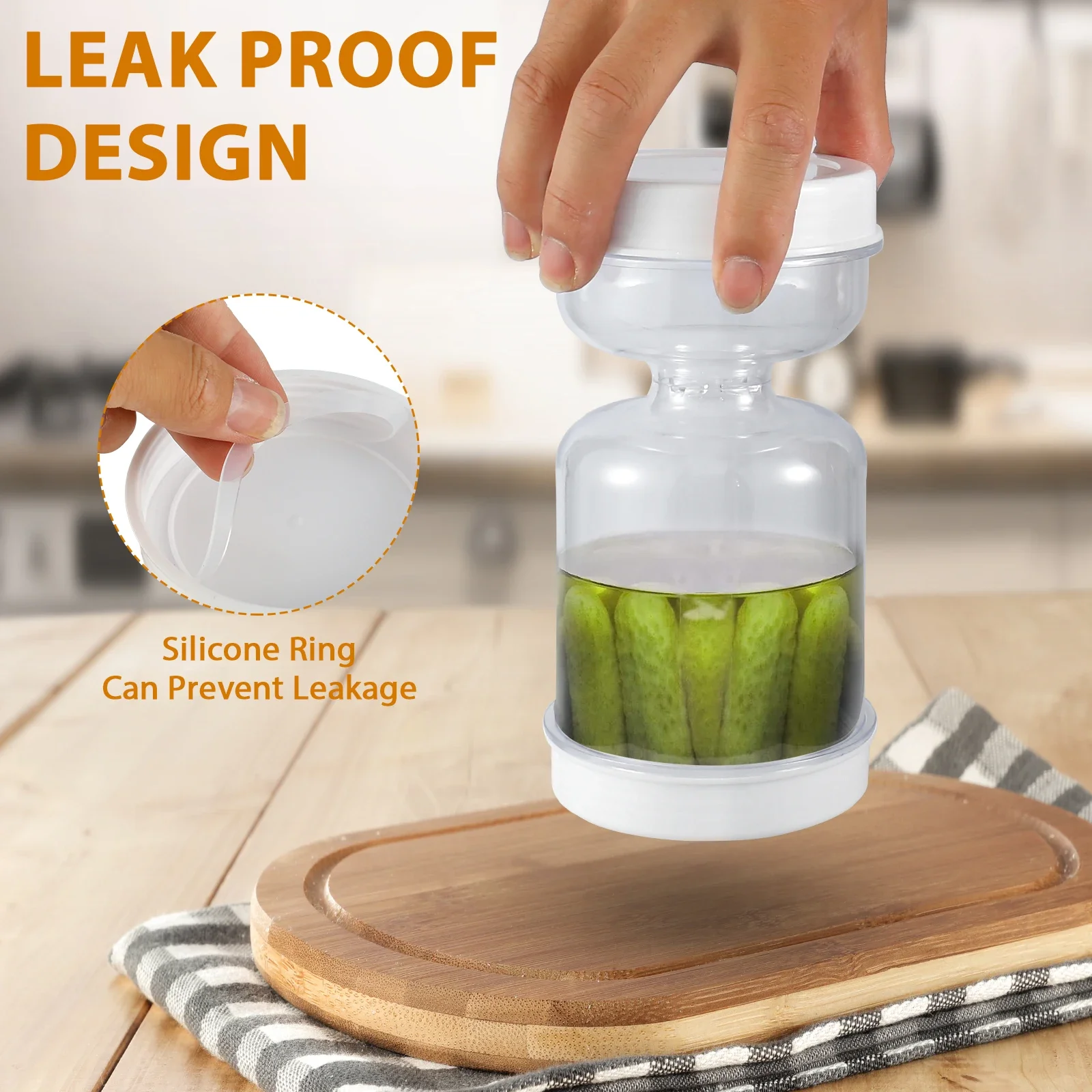 Contenedor de pepinillos, sepa - Food Storage Jars Airtight reseña y precio