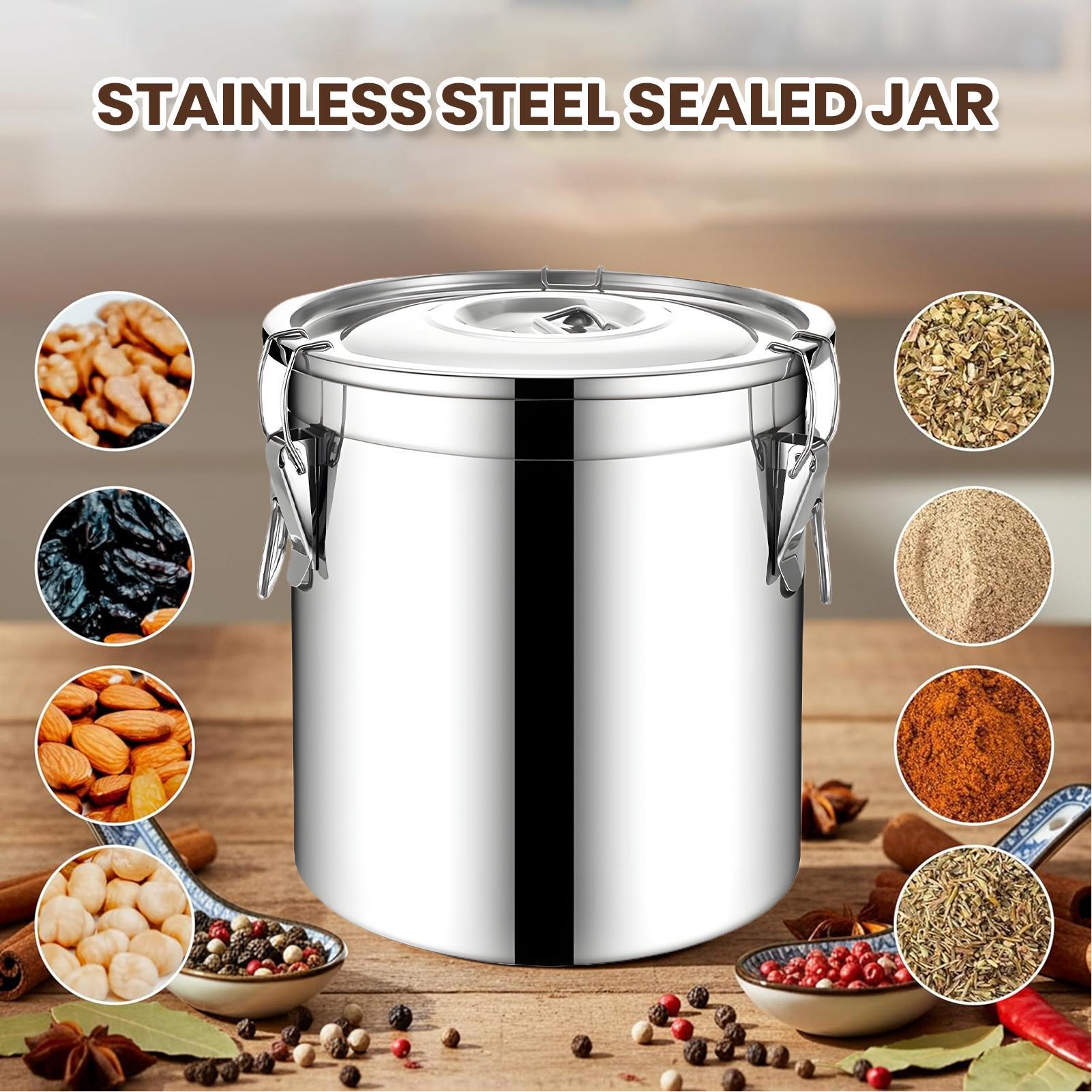 Recipiente hermético de acero  - Food Storage Jars Airtight reseña y precio