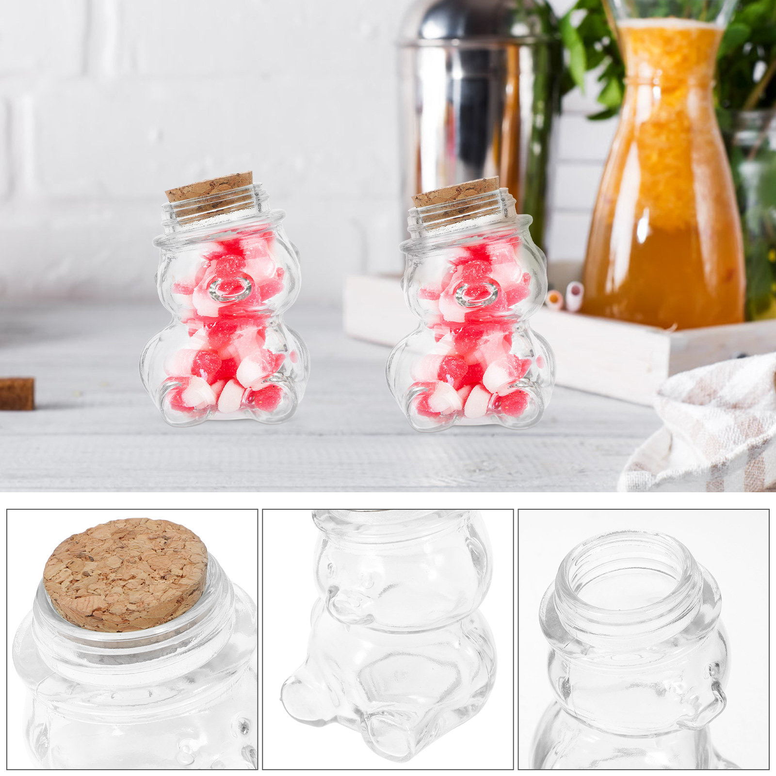Juego de 4 tarros de cristal t - Food Storage Jars Airtight reseña y precio