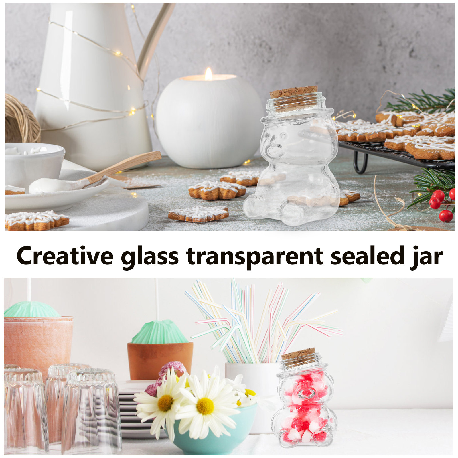 Juego de 4 tarros de cristal t - Food Storage Jars Airtight reseña y precio