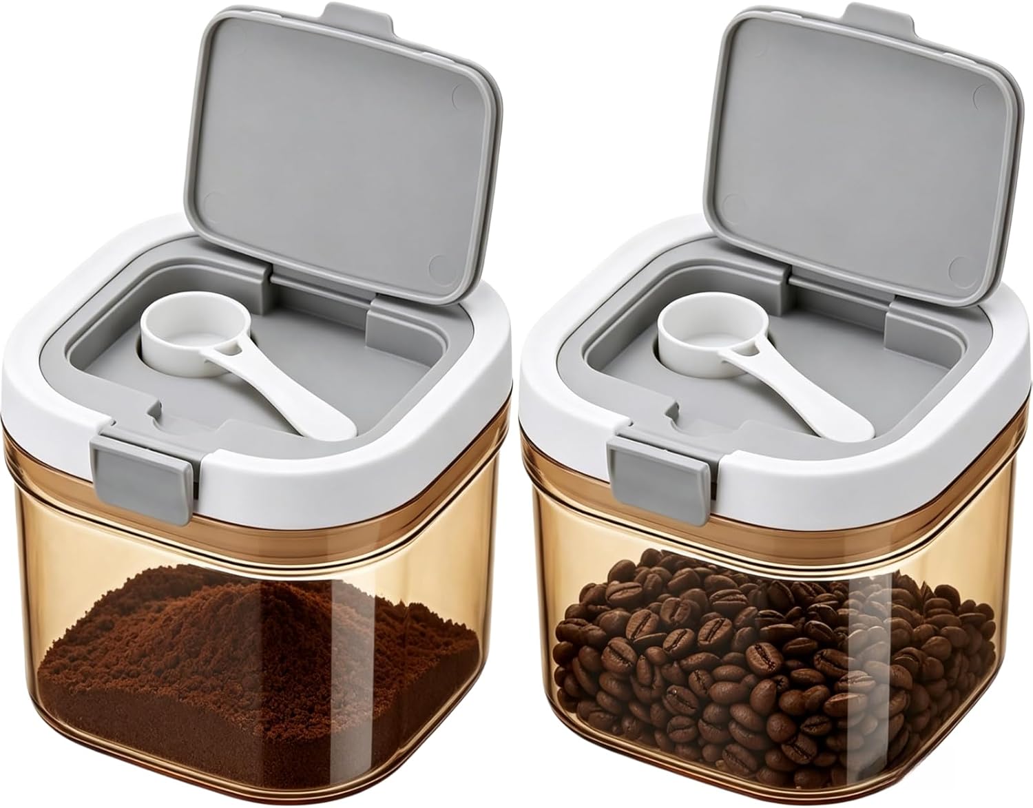 2 Recipientes para Café con Cu - Food Storage Jars Airtight reseña y precio
